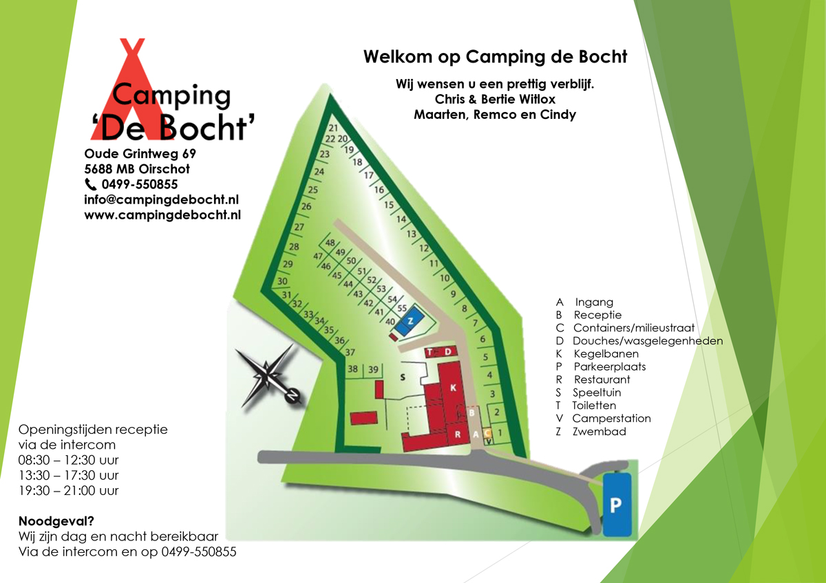 Plattegrond Camping de Bocht